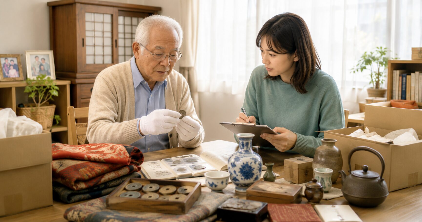 実家の整理、遺品の売却先。古銭・着物・骨董品を安く売るな